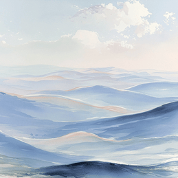 Coastal wall art print with soft horizon and light blue tones, airy decor for modern home