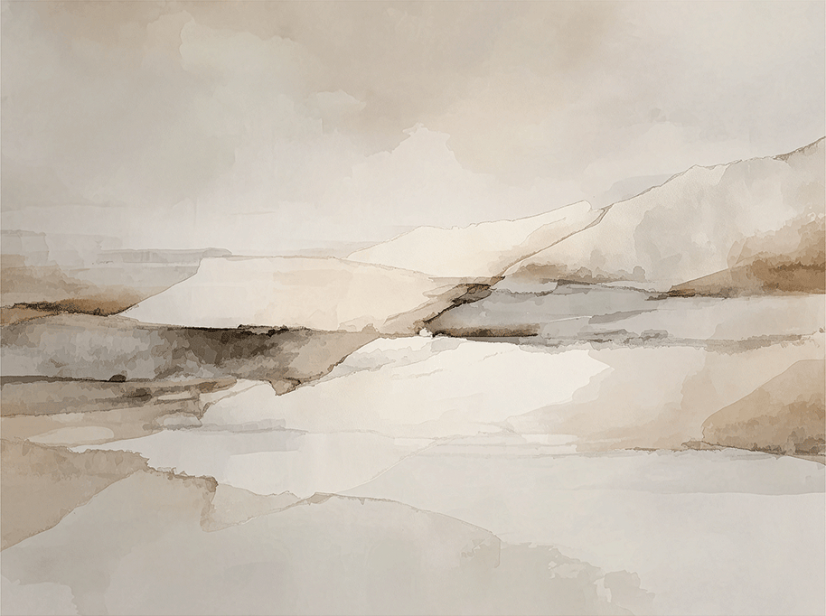 Earth tone wall art print with layered textures and soft natural colors, grounded decor for modern home