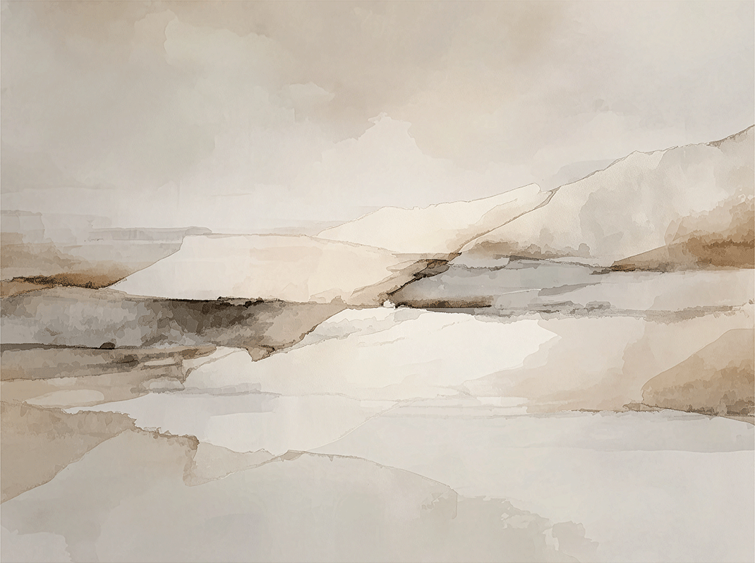 Earth tone wall art print with layered textures and soft natural colors, grounded decor for modern home