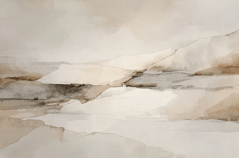 Earth tone wall art print with layered textures and soft natural colors, grounded decor for modern home