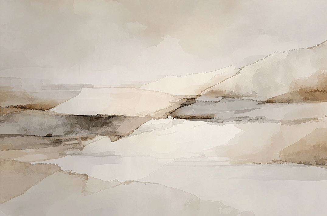 Earth tone wall art print with layered textures and soft natural colors, grounded decor for modern home