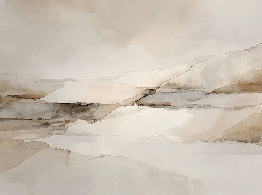 Earth tone wall art print with layered textures and soft natural colors, grounded decor for modern home