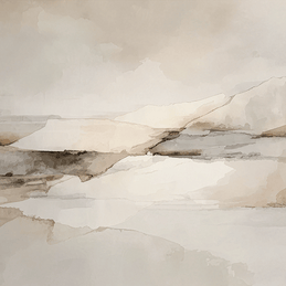 Earth tone wall art print with layered textures and soft natural colors, grounded decor for modern home