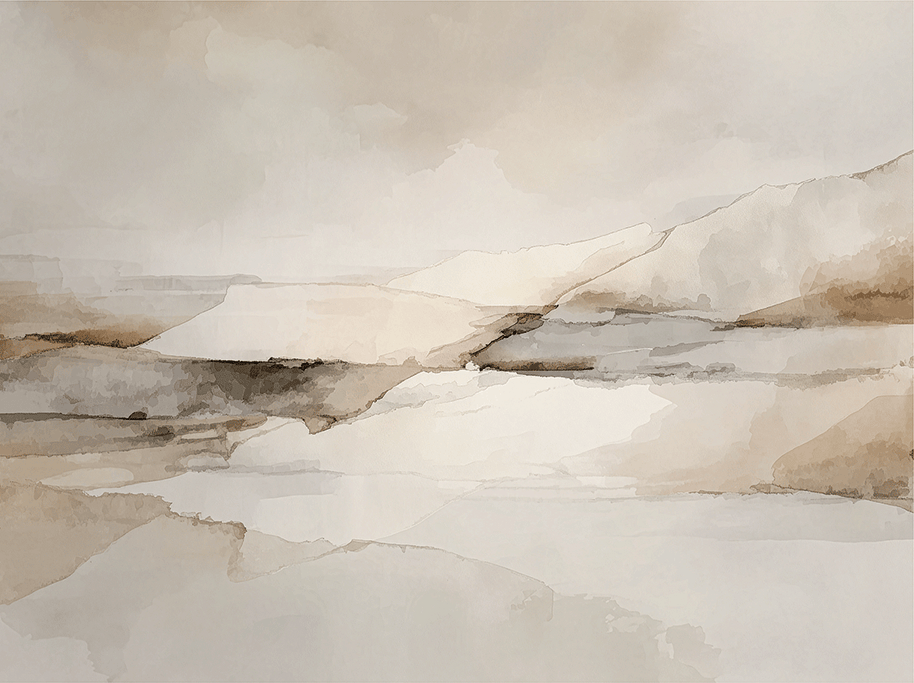 Earth tone wall art print with layered textures and soft natural colors, grounded decor for modern home