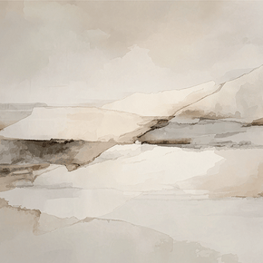 Earth tone wall art print with layered textures and soft natural colors, grounded decor for modern home