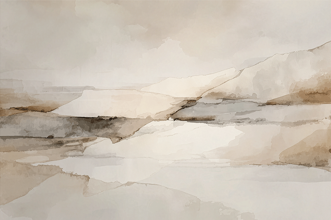 Earth tone wall art print with layered textures and soft natural colors, grounded decor for modern home