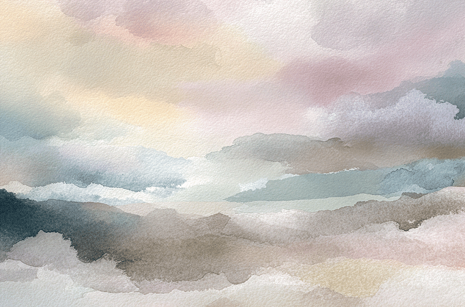 Minimal landscape wall art print with soft fading horizon and neutral tones, modern wall decor