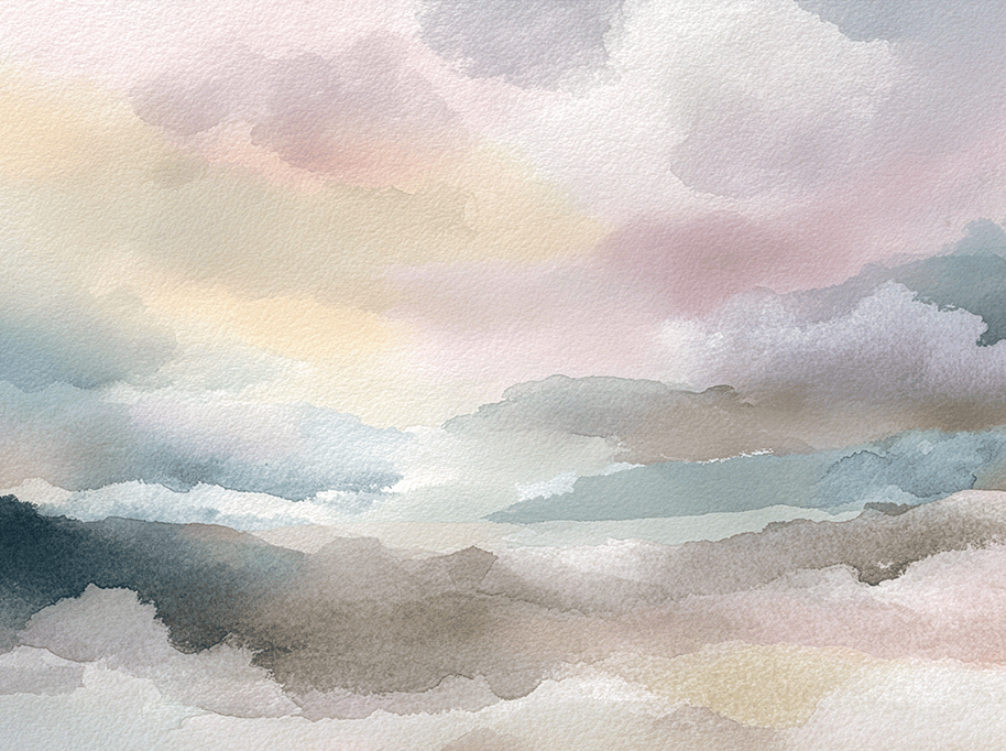 Minimal landscape wall art print with soft fading horizon and neutral tones, modern wall decor