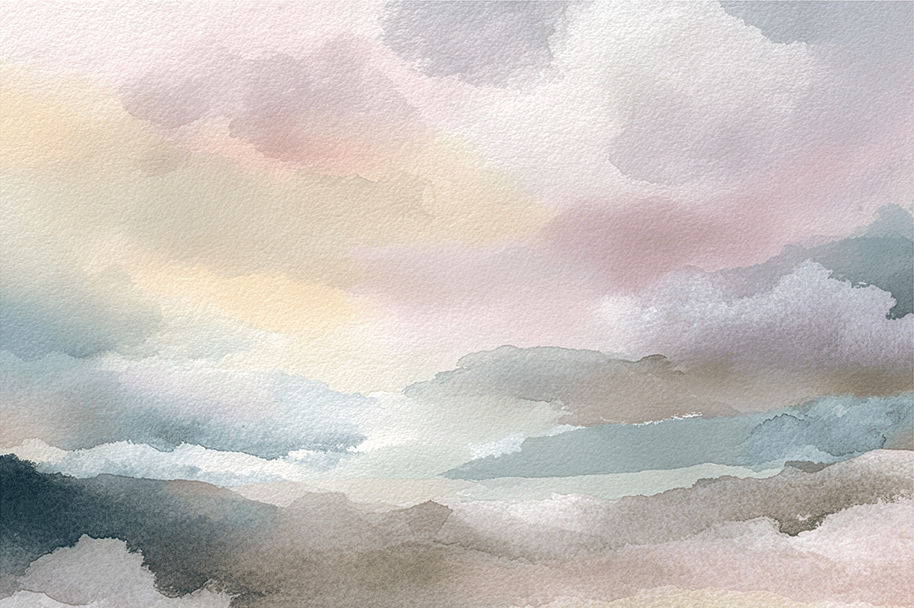 Minimal landscape wall art print with soft fading horizon and neutral tones, modern wall decor
