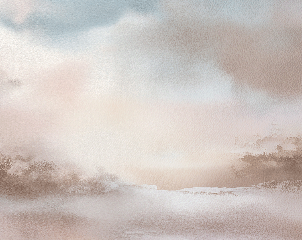 Soft landscape wall art print with pale dawn tones and gentle horizon, calm decor for modern interiors