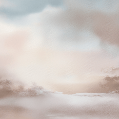 Soft landscape wall art print with pale dawn tones and gentle horizon, calm decor for modern interiors