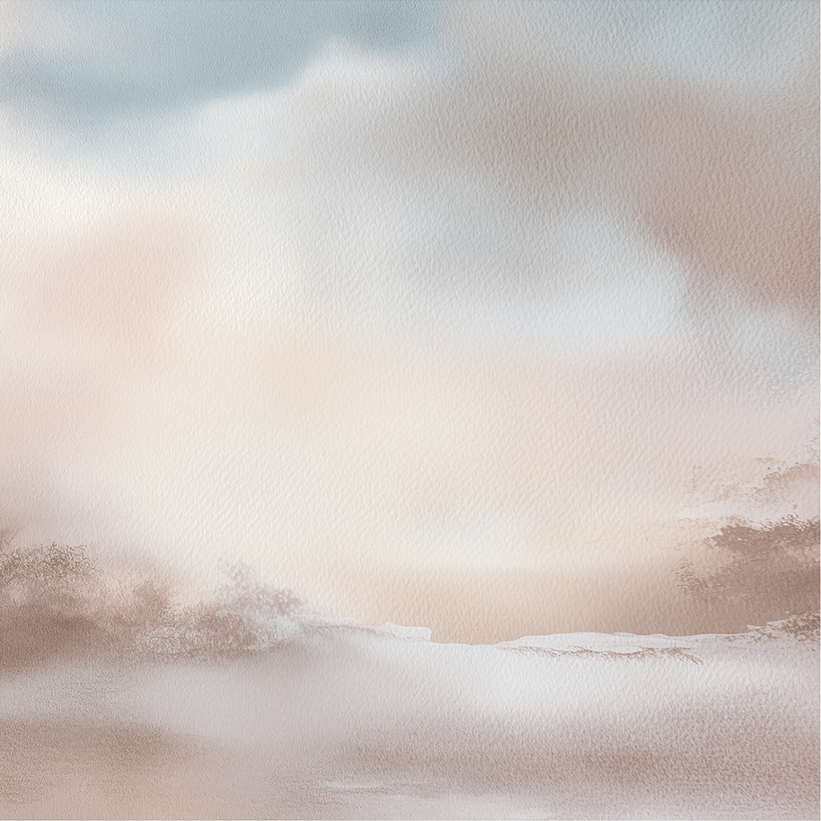 Soft landscape wall art print with pale dawn tones and gentle horizon, calm decor for modern interiors