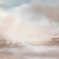 Soft landscape wall art print with pale dawn tones and gentle horizon, calm decor for modern interiors