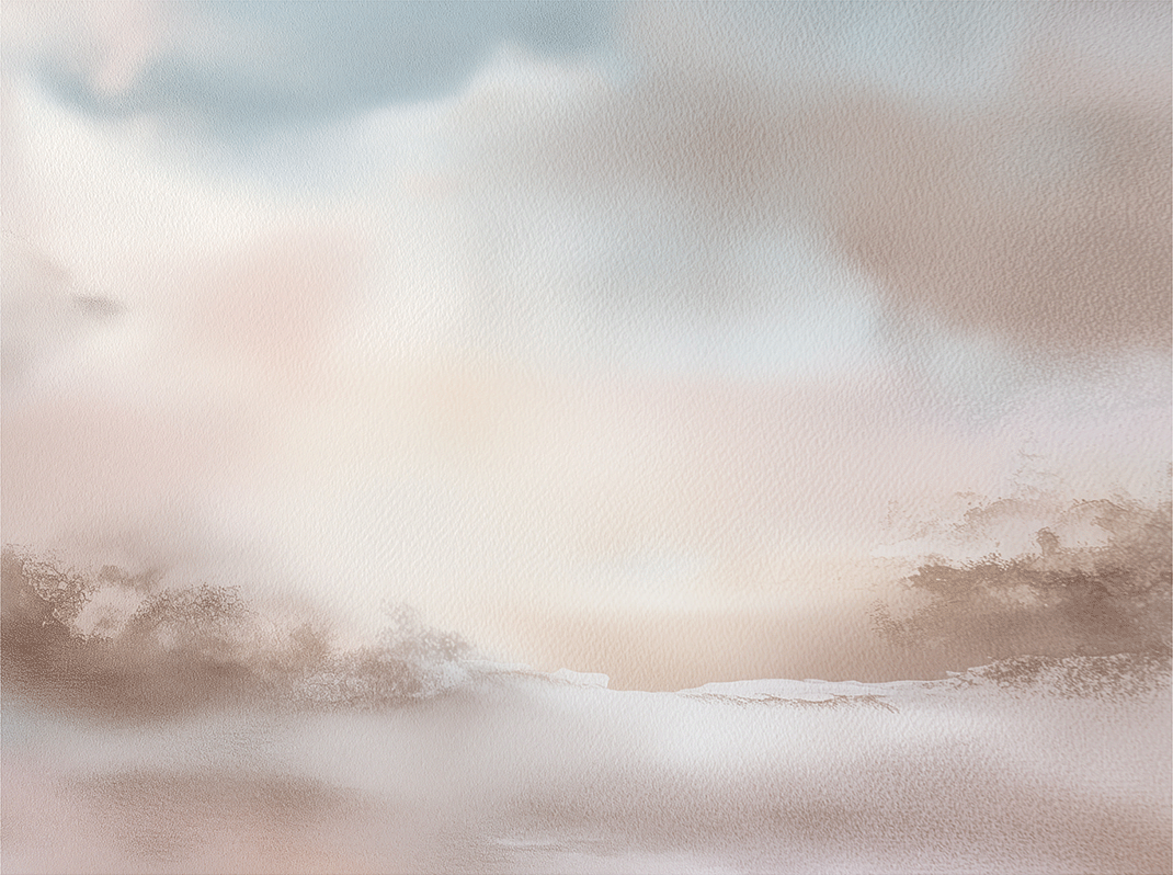 Soft landscape wall art print with pale dawn tones and gentle horizon, calm decor for modern interiors