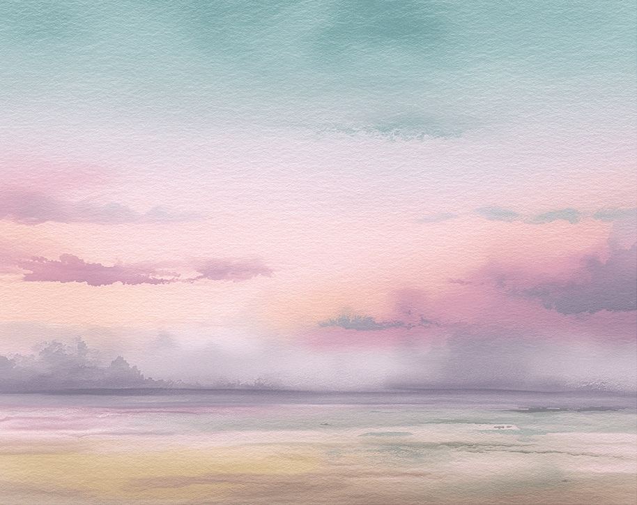 Neutral wall art print with soft misty layers and warm tones, minimalist decor for modern home