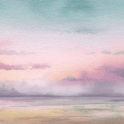 Neutral wall art print with soft misty layers and warm tones, minimalist decor for modern home