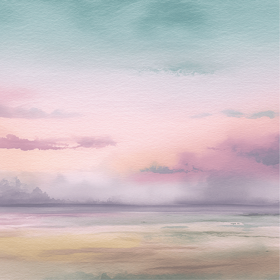 Neutral wall art print with soft misty layers and warm tones, minimalist decor for modern home