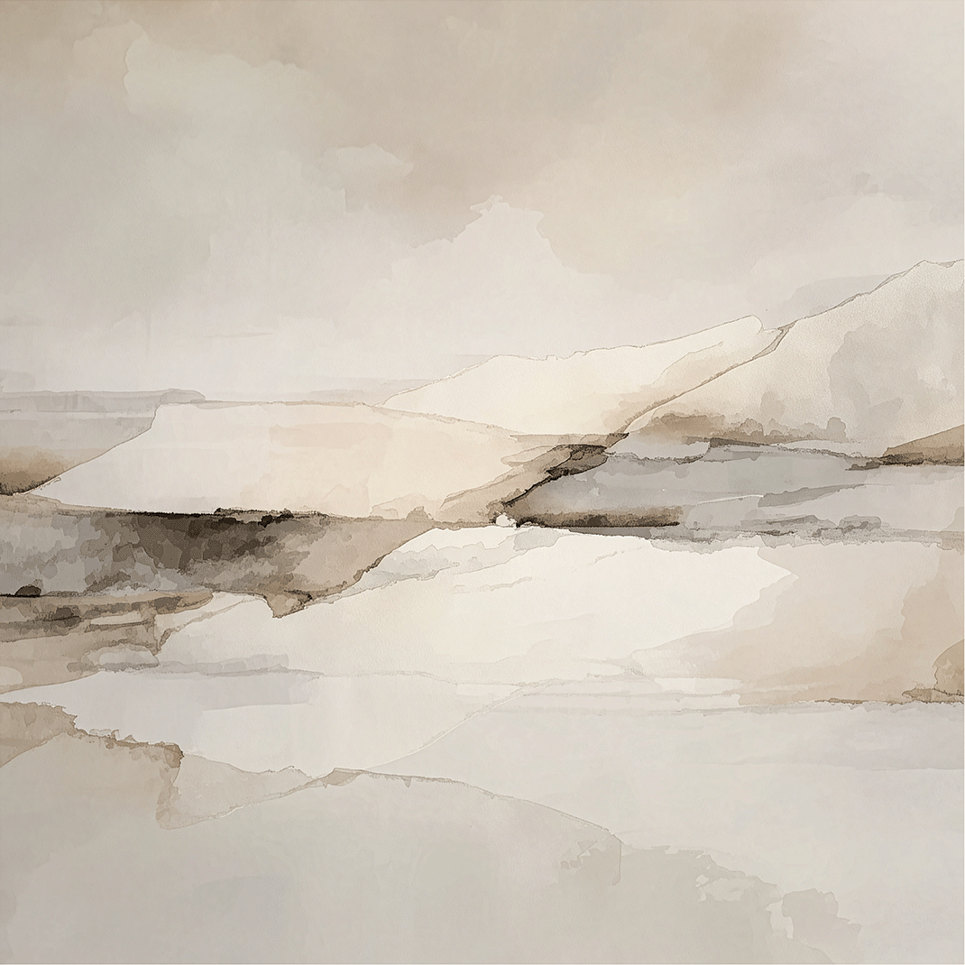 Earth tone wall art print with layered textures and soft natural colors, grounded decor for modern home